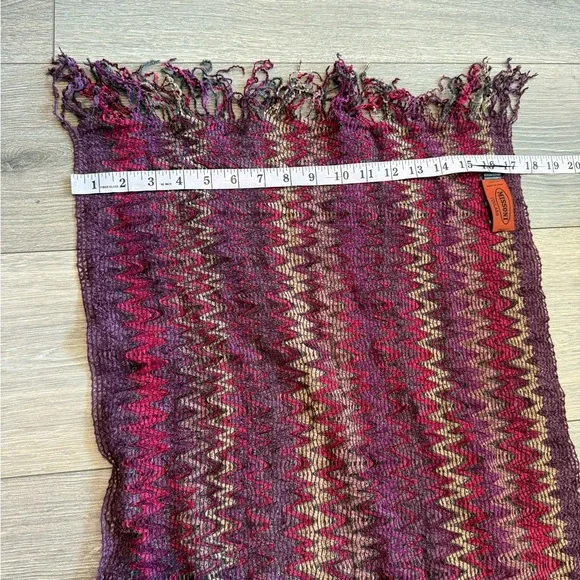 MISSONI Wave ZigZag Shimmer Fringe Scarf - Picture 8 of 12